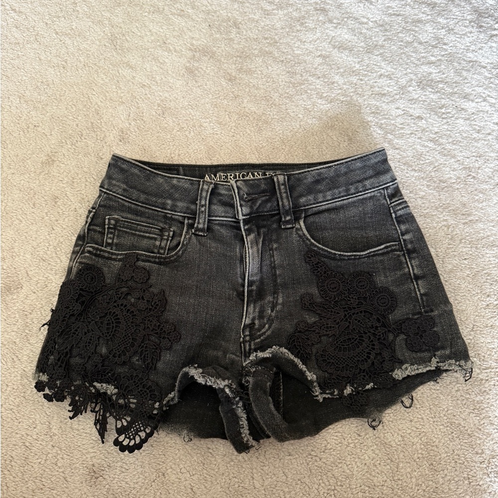 American Eagle Outfitters Black Denim Shorts
